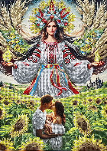Берегиня рода B719 — заготовка для вышивки бисером 29×41 см, 28 цветов, габардин, Biser-Art